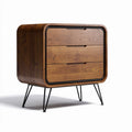 Commode en bois avec trois tiroirs finition chêne 60 x 40 x 75cm