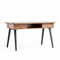 Bureau en bois avec tiroirs couleur chêne 120 x 60 x 75cm