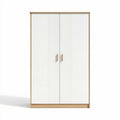 Armoire en bois de pin blanc avec portes coulissantes 80 x 40 x 180cm
