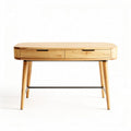 Bureau en bois de chêne naturel avec deux tiroirs dimensions 120 x 60 x 75 cm